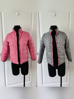 Reversible! Girls GAP Lightweight Puffer Coat - Size 8